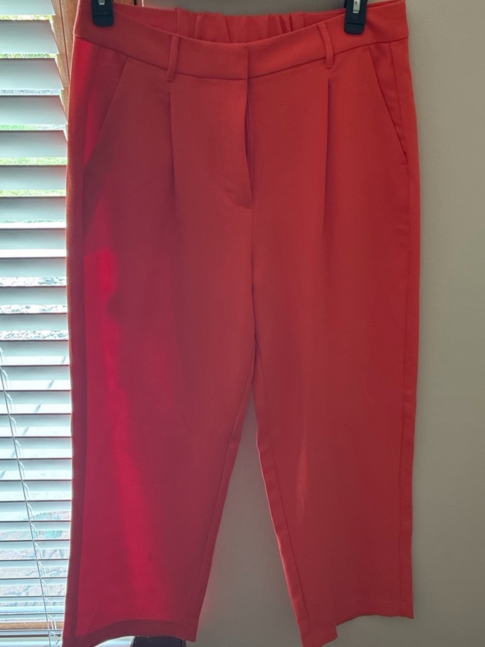 High-Rise Orange Women's Wide Leg Pants